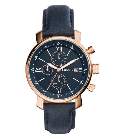 BQ1704 FOSSIL | Rhett Chronograph Blue Dial Watch (Men) - Buy Now at Sai Creations Watches