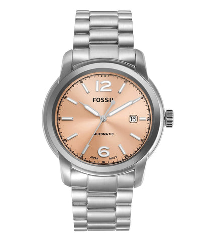 ME3243 FOSSIL | Heritage Automatic Rose Gold Dial Watch (Men) - Buy Now at Sai Creations Watches