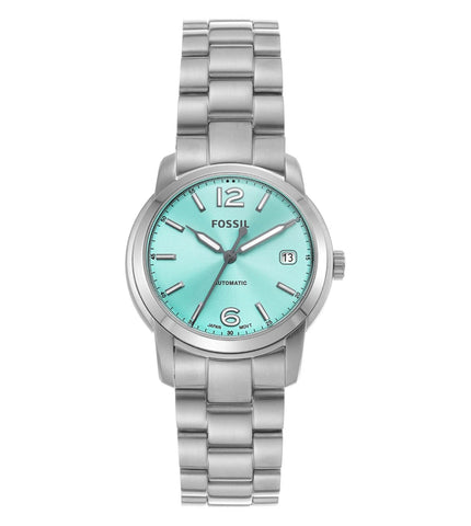 ME3245 FOSSIL | Heritage Automatic Sky Blue Dial Watch (Women) - Buy Now at Sai Creations Watches