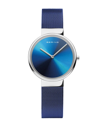 19031-307 Bering | Round Blue Dial Classic Watch (Women) - Buy Now at Sai Creations Watches