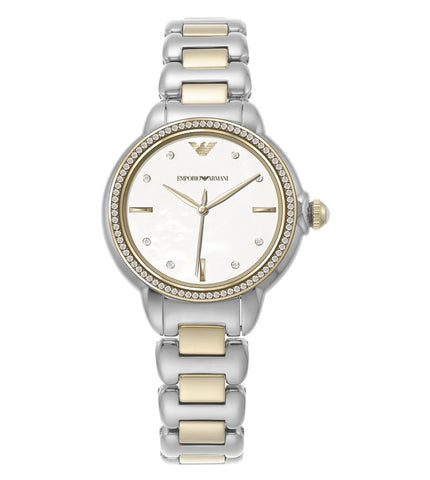 AR11524 Emporio Armani | Mother of Pearl Dial Analog Watch (Women) - Buy Now at Sai Creations Watches