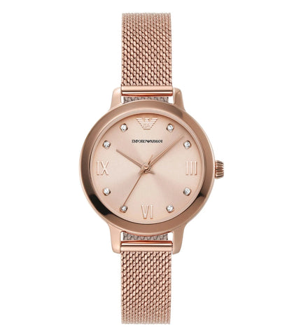 AR11512 Emporio Armani | Rose Gold Dial Analog Watch (Women) - Buy Now at Sai Creations Watches