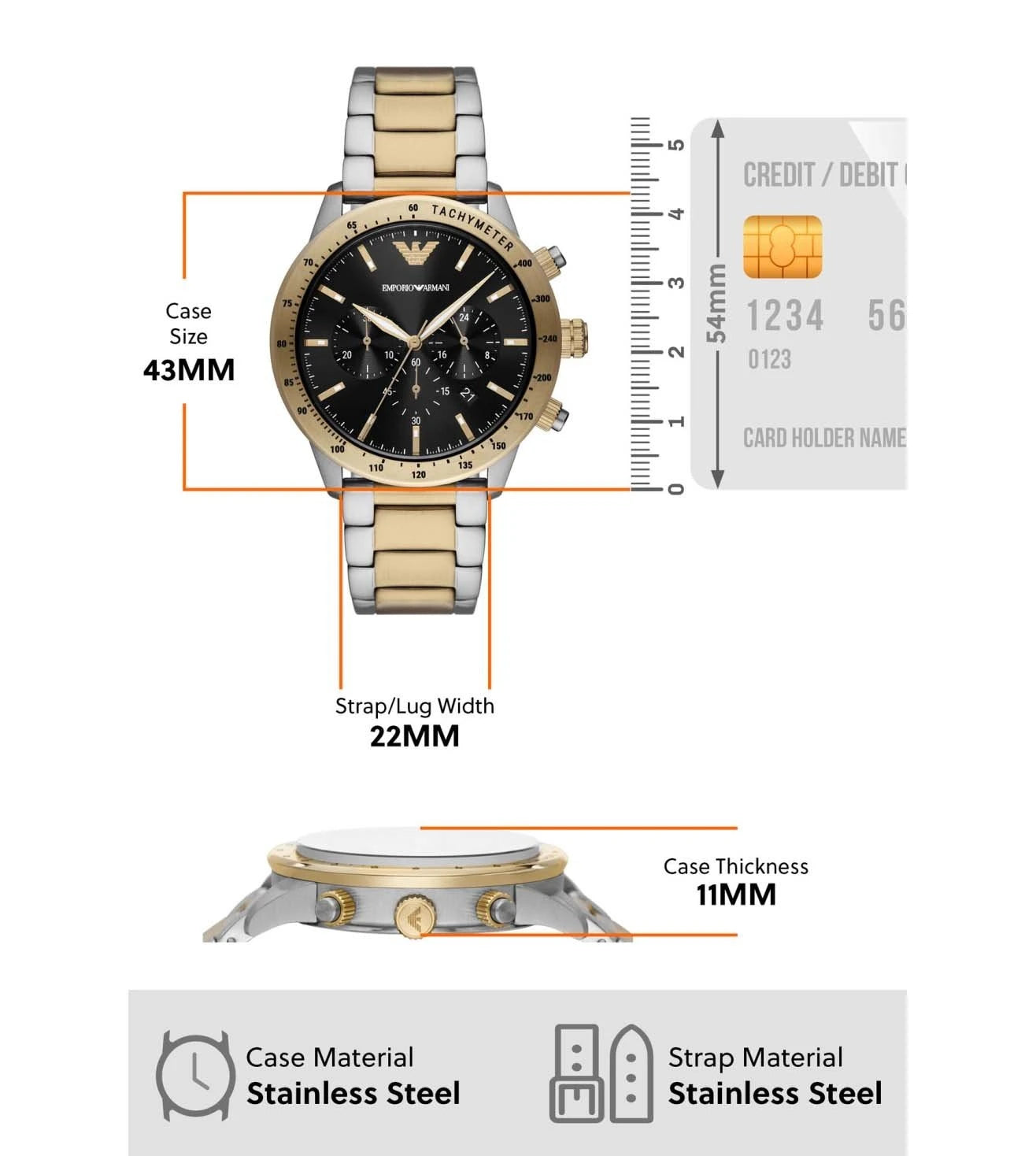 AR11521 | EMPORIO ARMANI Chronograph Watch for Men ‌