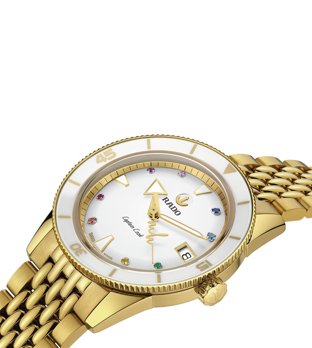 R32117708  | RADO Captain Cook Marina Hoermanseder Heartbeat Watch for Women With Additional Strap