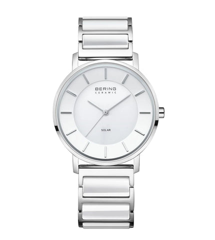 19535-754 Bering | White Round Dial Solar Watch for Women - Buy Now at Sai Creations Watches