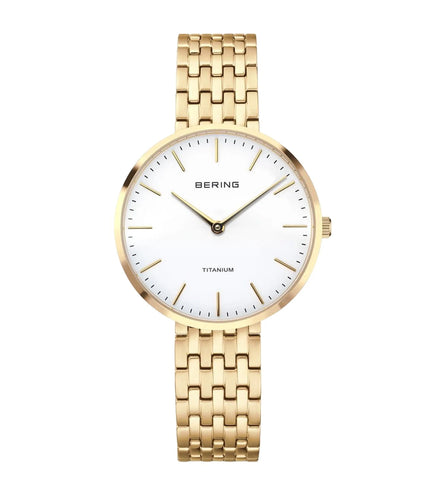 19334-334 Bering | Round White Dial Titanium Watch (Women) - Buy Now at Sai Creations Watches