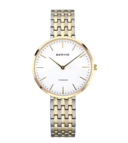 19334-010 Bering | White Round Dial Titanium Watch (Women) - Buy Now at Sai Creations Watches