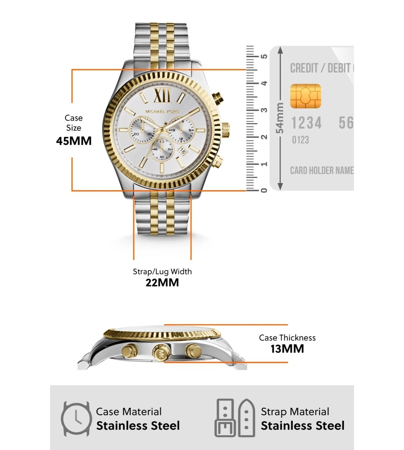 MK8344 | MICHAEL KORS Lexington Chronograph Watch for Men