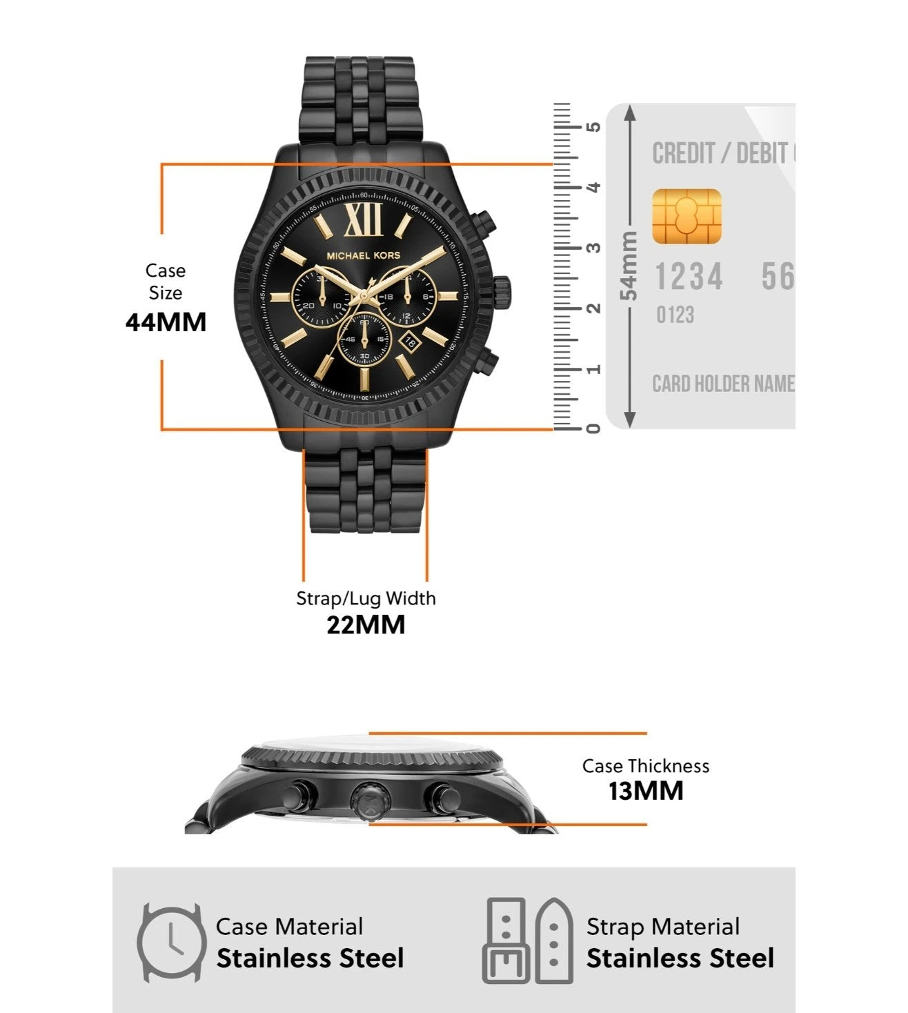 MK8603 | MICHAEL KORS Lexington Chronograph Watch for Men