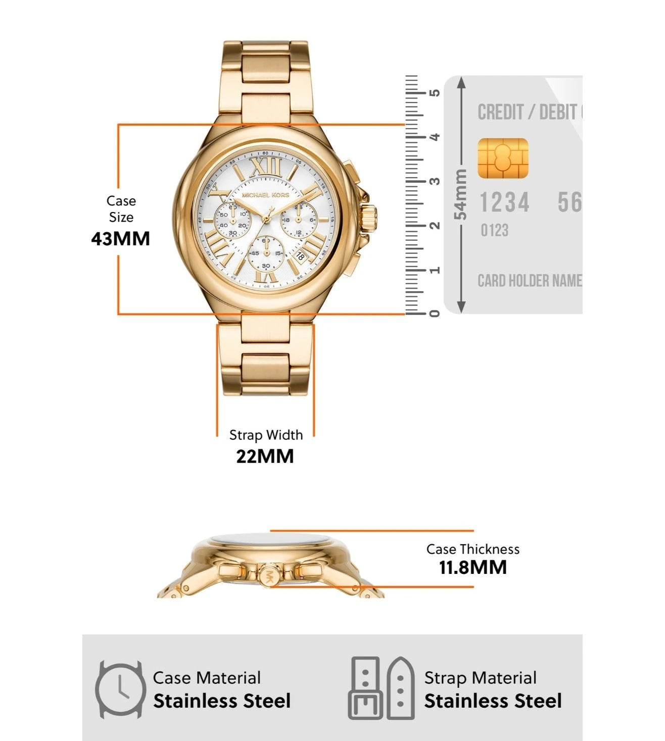 MK7270 | MICHAEL KORS Camille Chronograph Watch for Women