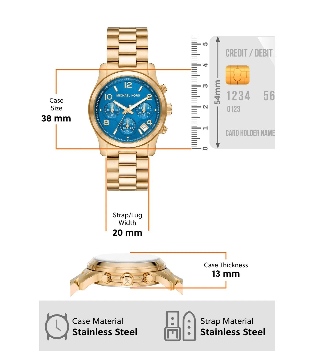 MK7353 | MICHAEL KORS Runway Chronograph Watch for Women