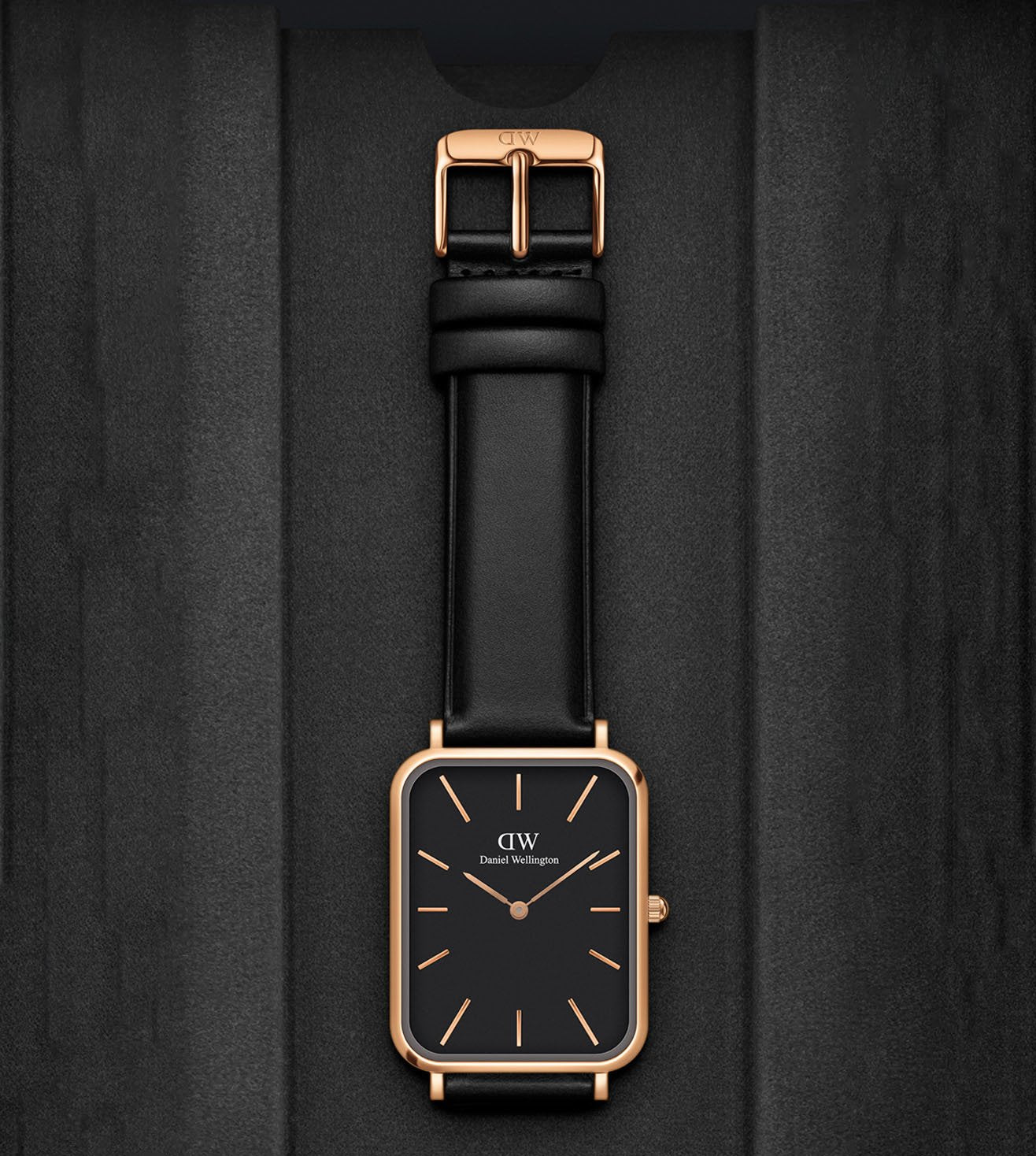 DW00100449 DANIEL WELLINGTON Quadro Pressed Sheffield RG Analog Watch for Women