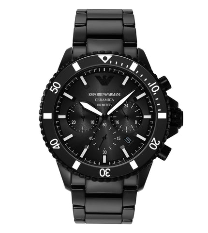 AR70010 EMPORIO ARMANI | Black Dial Chronograph Watch for Men - Buy Now at Sai Creations Watches