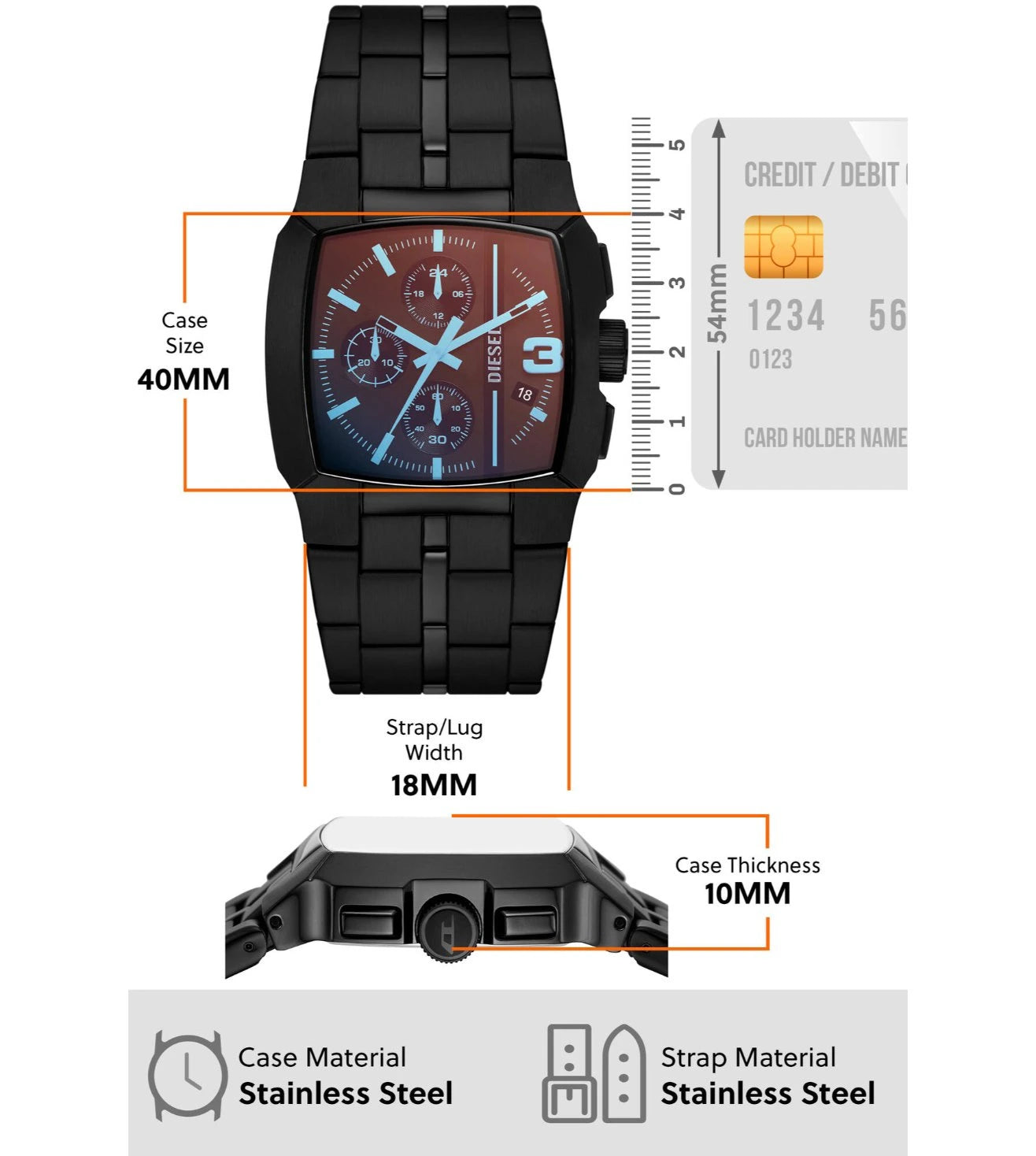 DZ4640 | DIESEL Cliffhanger Chronograph Watch for Men