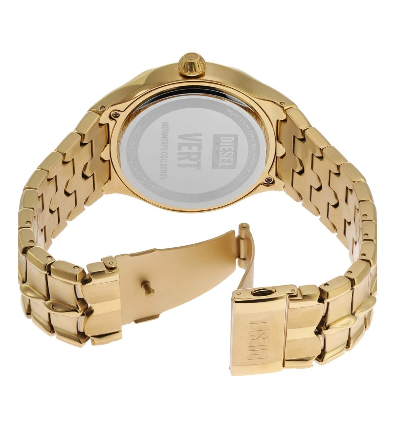 DZ2186 DIESEL | Vert Round 44mm Gold Dial Analog Watch (Men) – Sai DZ2186 DIESEL | Vert Round 44mm Gold Dial Analog Watch (Men) – Sai