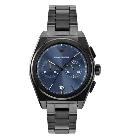 AR11561 Emporio Armani | Blue Dial St Steel Analog Watch (Men) - Buy Now at Sai Creations Watches