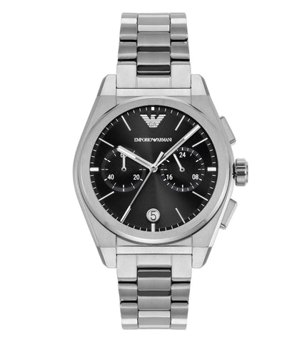 AR11560 Emporio Armani | Black Dial St Steel Analog Watch (Men) - Buy Now at Sai Creations Watches