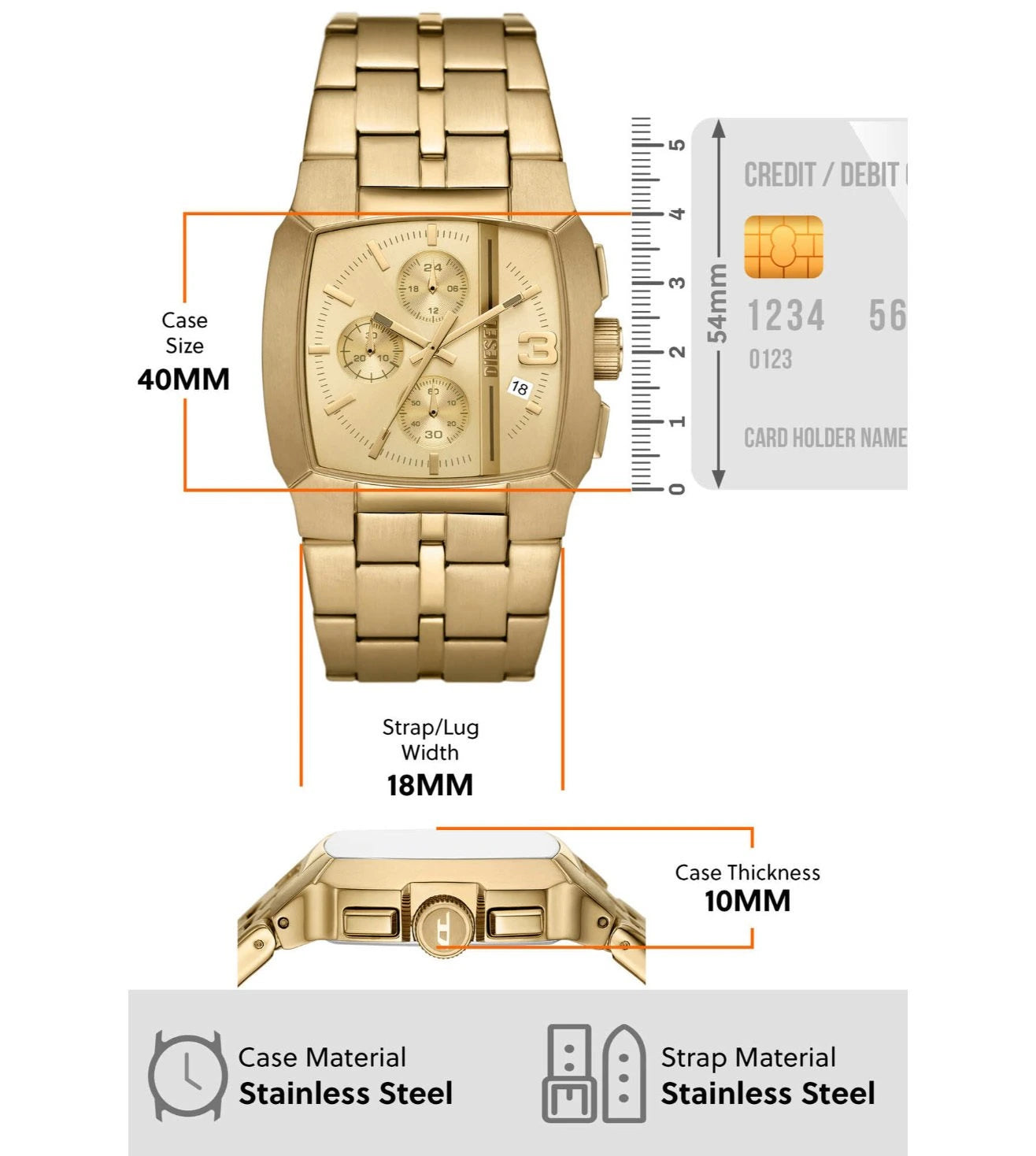 DZ4639 | DIESEL Cliffhanger Chronograph Watch for Men