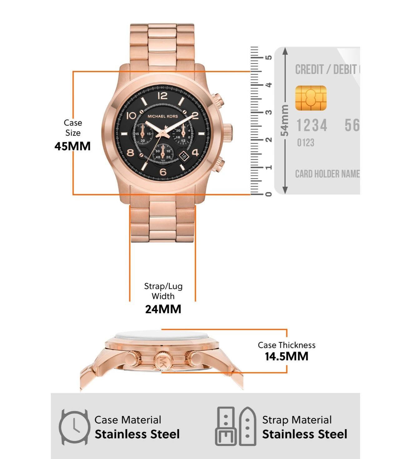 MK9123 | MICHAEL KORS Runway Analog Watch for Men