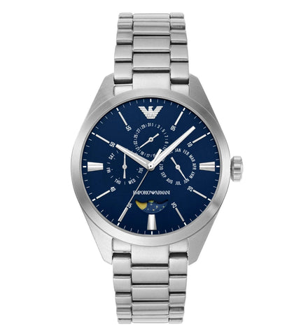 AR11553 Emporio Armani |  Round Blue 43mm Dial Analog Watch (Men) - Buy Now at Sai Creations Watches