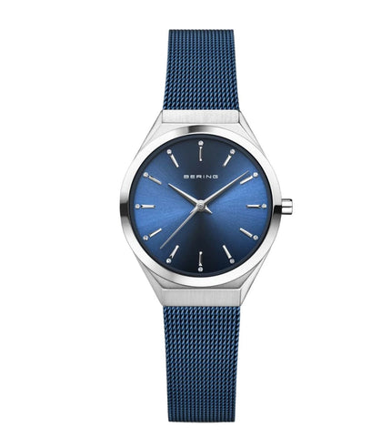 18729-307 Bering | Blue Dial Ultra Slim Watch for Women - Buy Now at Sai Creations Watches