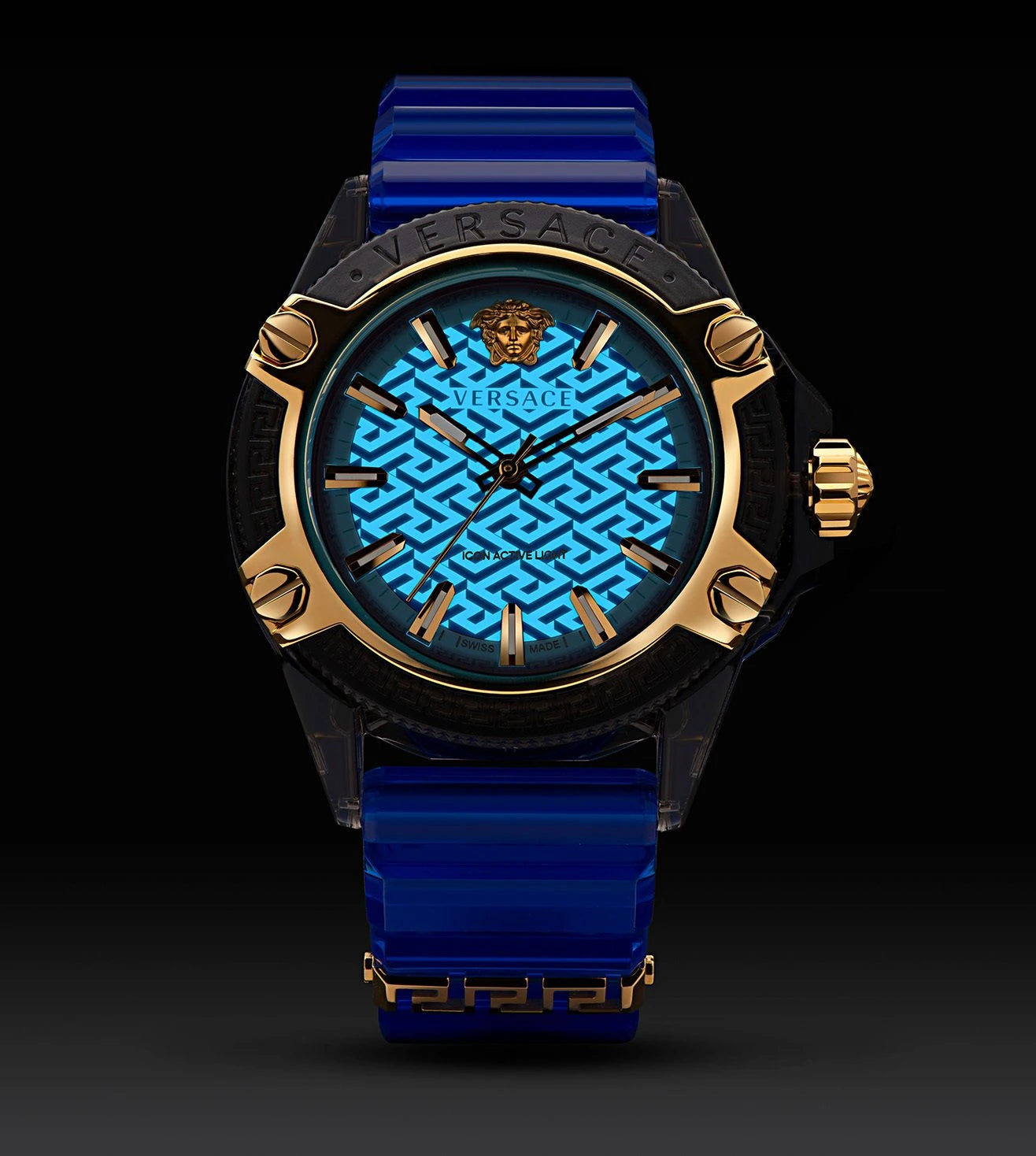 VE6E00323 | VERSACE Icon Active Indiglo Unisex Analog Watch