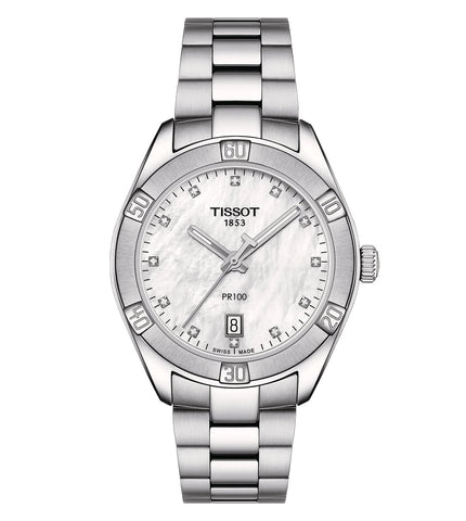 T1019101111600  |  TISSOT T-Classic Swiss PR 100 Sport Chic Analog Watch for Women - Buy Now at Sai Creations Watches