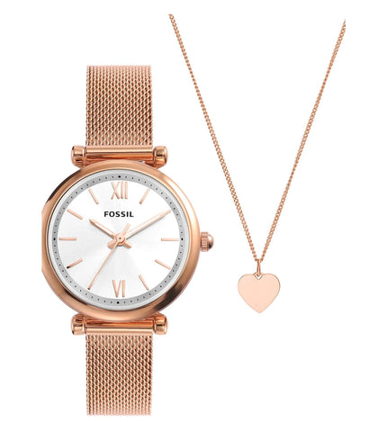 ES5314 SET | FOSSIL Carlie Analog Watch for Women With Necklace - Buy Now at Sai Creations Watches