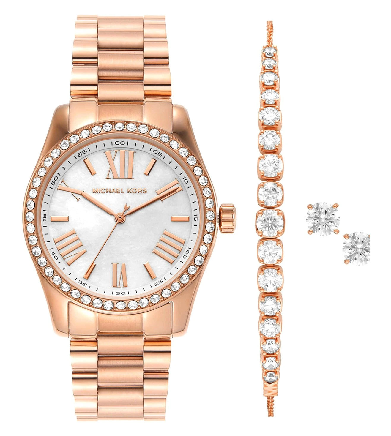 MK1088SET | MICHAEL KORS Lexington Analog Watch for Women With Bracelet & Earrings