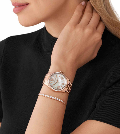 MK1088SET | MICHAEL KORS Lexington Analog Watch for Women With Bracelet & Earrings