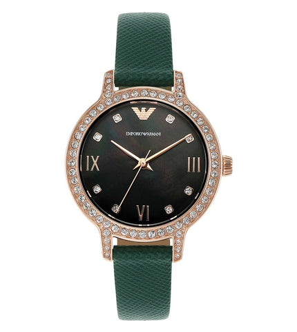 AR11577 Emporio Armani | Cleo Brown Dial Analog Watch (Women) - Buy Now at Sai Creations Watches