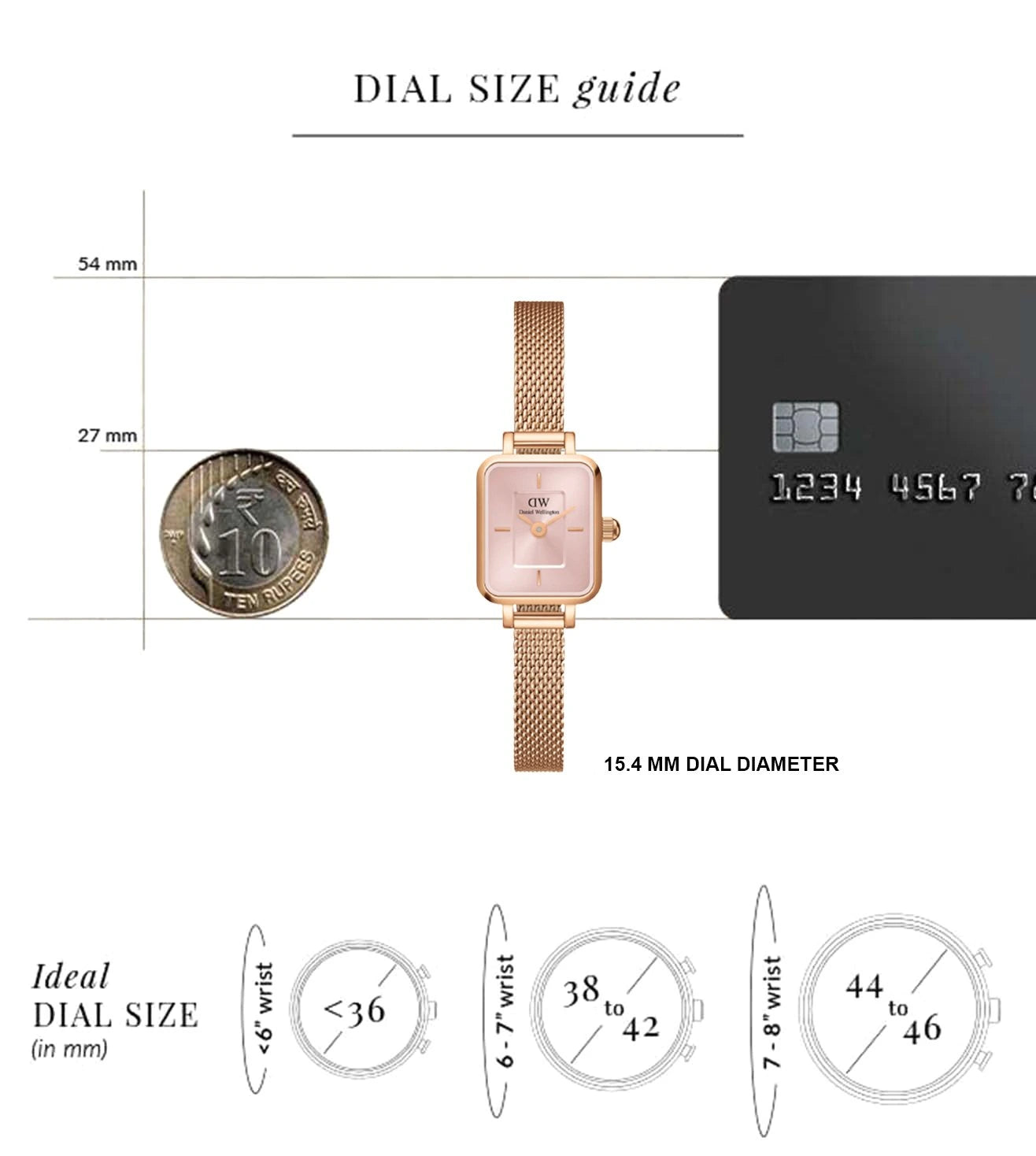 DW00100650K | DANIEL WELLINGTON Quadro Analog Watch for Women