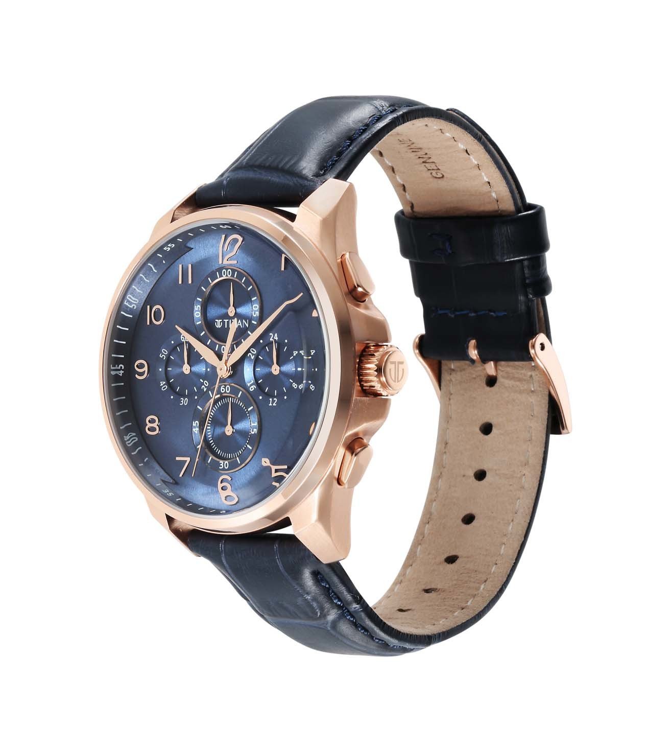 90169WL01 | TITAN Classique Chrono Chronograph Watch for Men