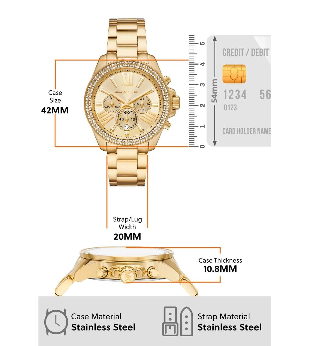 MK7428 | MICHAEL KORS Wren Chronograph Watch for Women