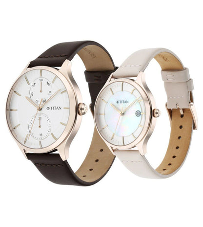 NR9400494204WL01P | TITAN Bandhan Analog Couple Watch