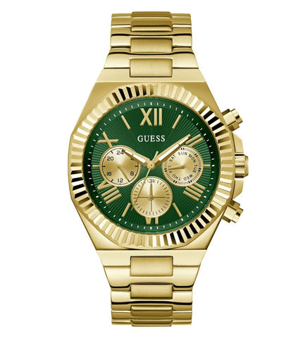 GW0703G2 GUESS | Chronograph Round Green Dial Watch (Men) - Buy Now at Sai Creations Watches