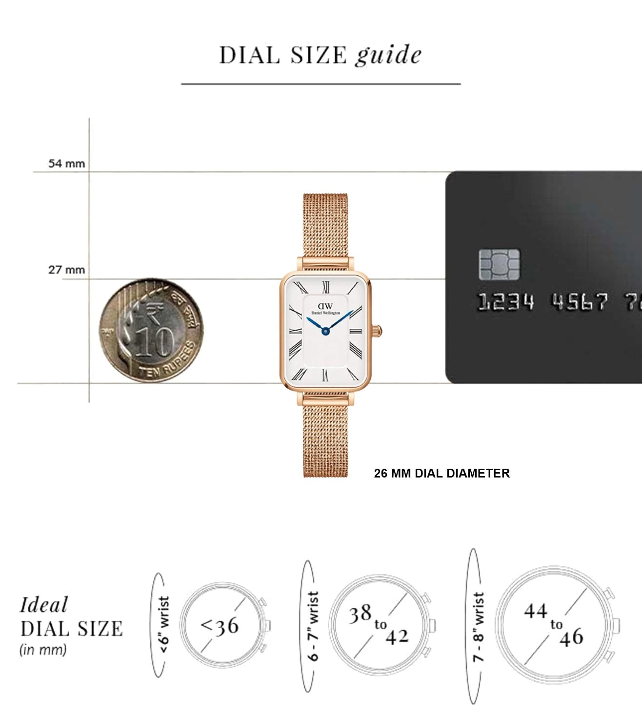 DW00100687K | DANIEL WELLINGTON Quadro Analog Watch for Women