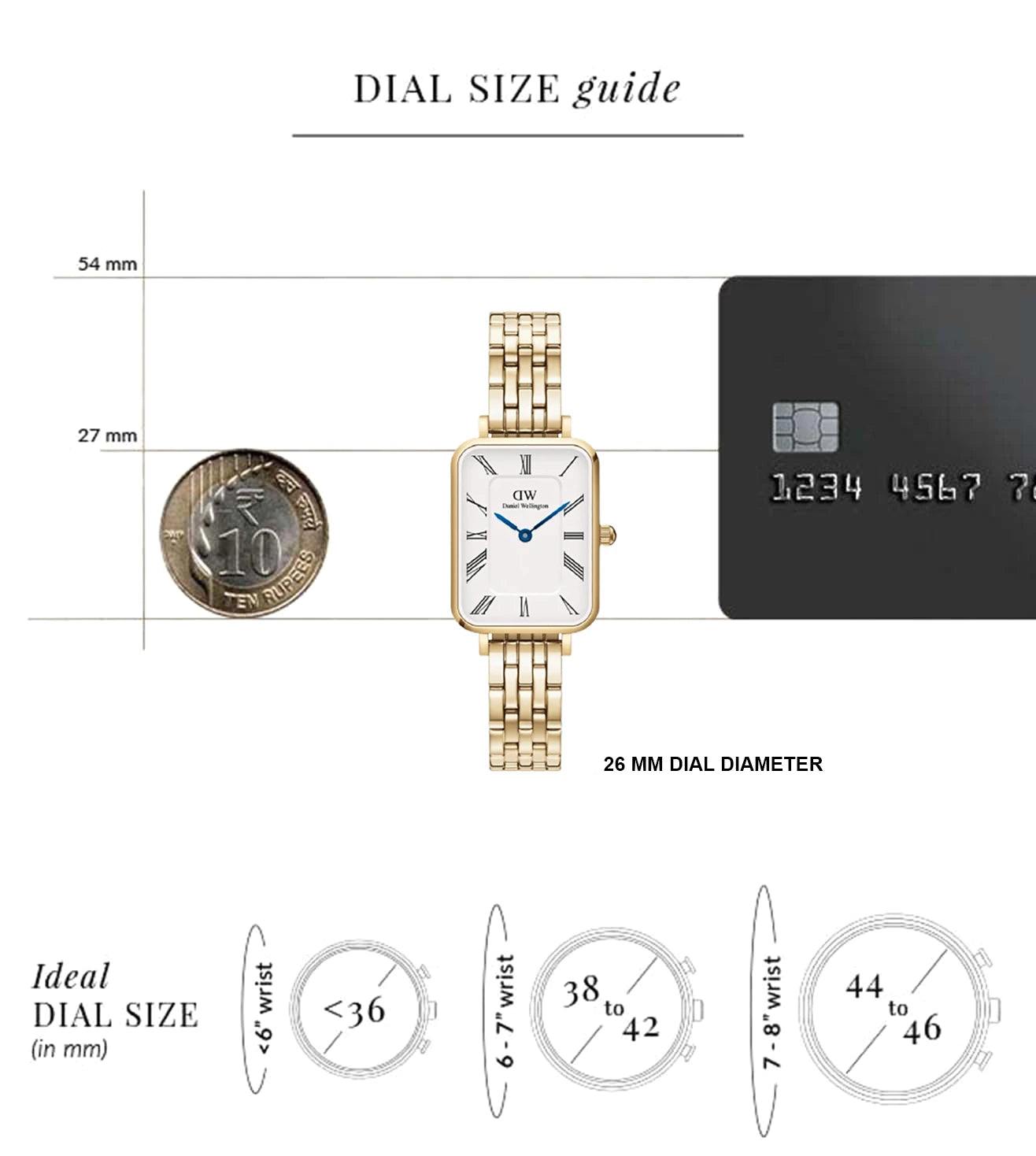 DW00100688K | DANIEL WELLINGTON Quadro Analog Watch for Women