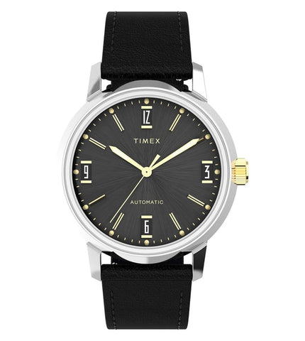 TW2W33900U9 Marlin Black Automatic Leather Strap Watch - Buy Now at Sai Creations Watches