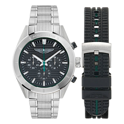 Two watches with different band designs on a white background