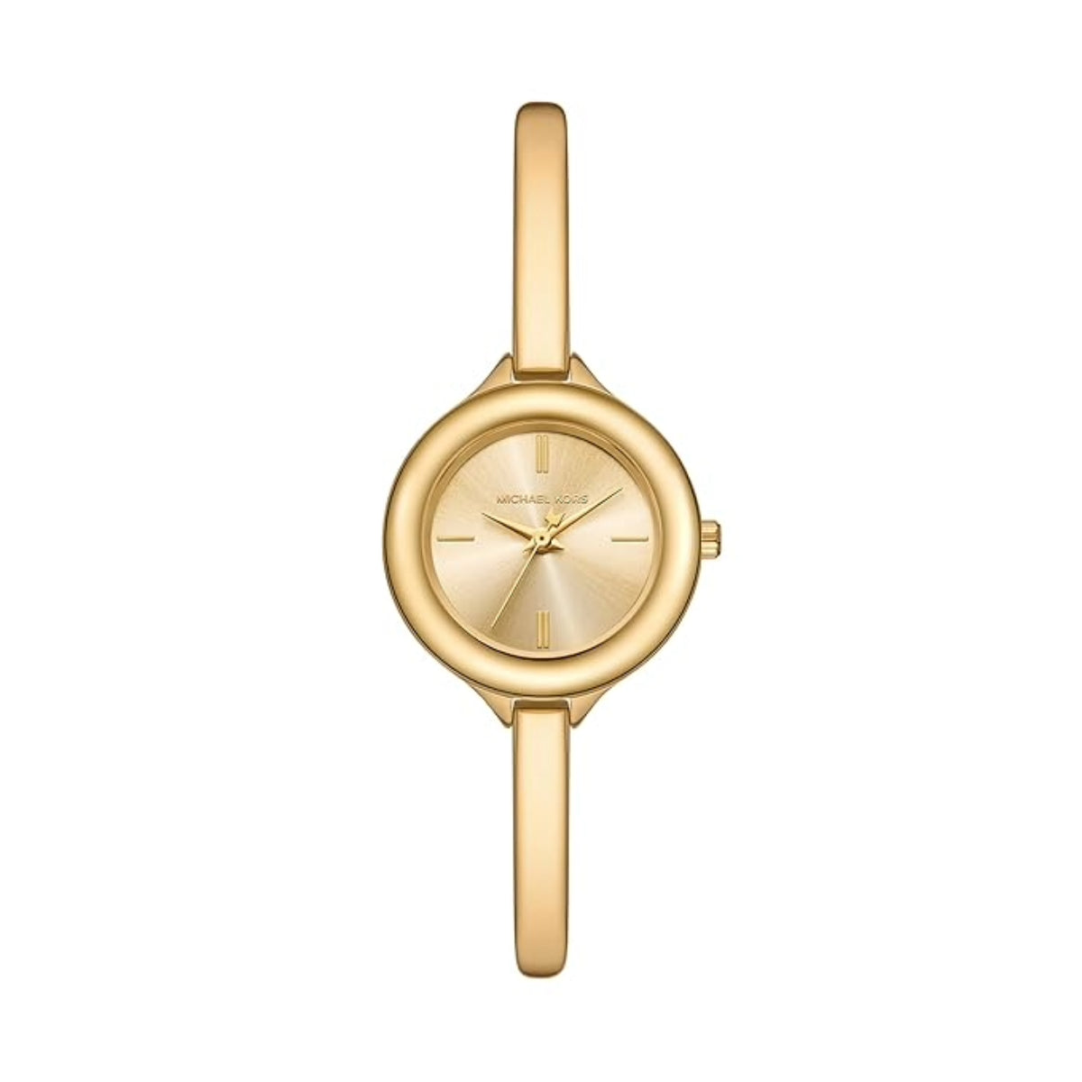 Gold watch on a white background