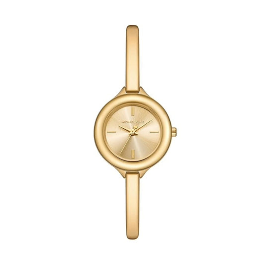 Gold watch on a white background