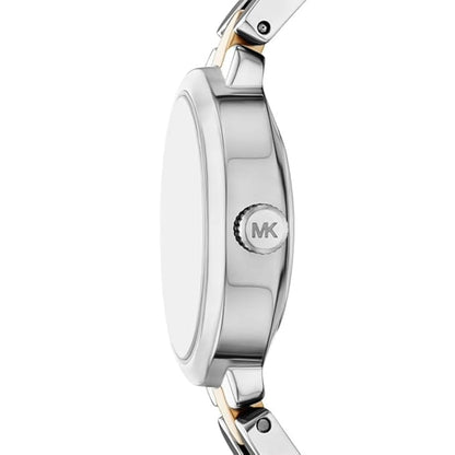 Close-up of a Michael Kors watch with a white background