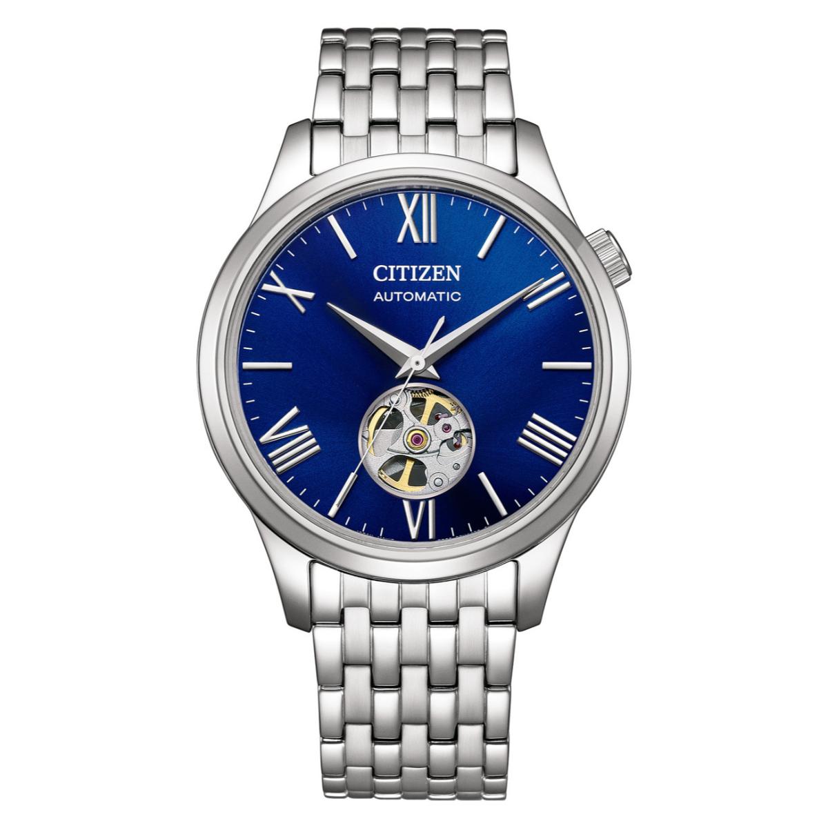 Citizen Open Heart Automatic Blue Dial Mechanical Men's Watch NH9138-82L