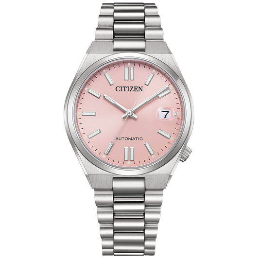 Citizen Pink Dial Automatic Stainless Steel Men’s Watch - NJ0200-50Z