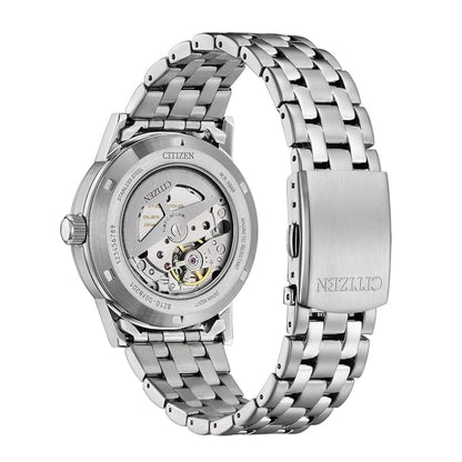 Citizen White Dial Analog Automatic Stainless Steel Men's Watch NJ0210-56A