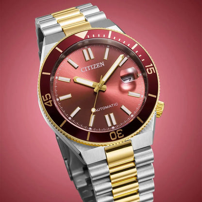 Citizen Mechanical Red Dial Analog Automatic Men's Watch NJ0234-58X
