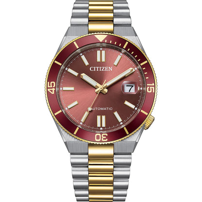 Citizen Mechanical Red Dial Analog Automatic Men's Watch NJ0234-58X