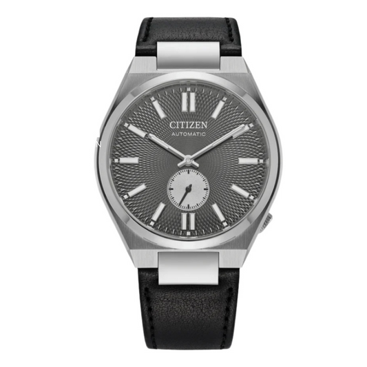 Citizen Tsuyosa Grey Dial Analog Automatic Leather Strap Men’s Watch - NK5010-01H