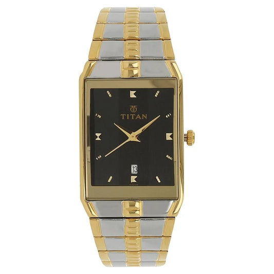 Titan Quartz Analog with Date Black Dial Watch for Men NR9151BM02